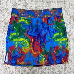 Skort Obsession Swirled Paint Print Skort Size L